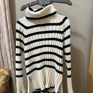 Altar'd State Black and White Cowl Neck Sweater